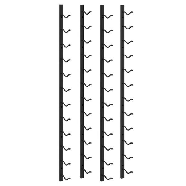 vidaXL Wand-Weinregale f&uuml;r 12 Flaschen 2 Stk. Schwarz Eisen