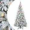vidaXL Künstlicher klappbarer Weihnachtsbaum Grün 240 cm PE und PVC