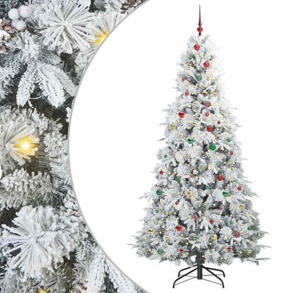 vidaXL Künstlicher klappbarer Weihnachtsbaum Grün 240 cm PE und PVC