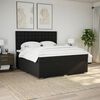 vidaXL Boxspringbett mit Matratze Schwarz 180x200 cm Stoff