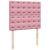 vidaXL Ottoman-Bett mit Matratzen & LEDs Rosa 120x200 cm Samt