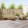 vidaXL Outdoor-Sofagarnitur mit Kissen 6 pcs Natur und Beige