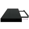 vidaXL Schweberegale 2 Stk. Hochglanz-Schwarz 80x23,5x3,8 cm MDF