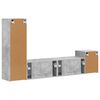vidaXL TV-Schrankset Wandmontiert 4 pcs Beton Grau Holzwerkstoff