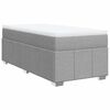 vidaXL Boxspringbett mit Matratze Hellgrau 90x190 cm Stoff