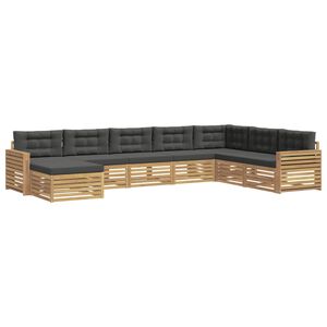 vidaXL Outdoor-Sofagarnitur 8 Stk. Wei&szlig; und Anthrazit