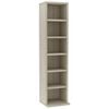 vidaXL CD-Schrank Sonoma-Eiche 21x20x88 cm Holzwerkstoff