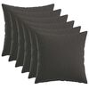 vidaXL Kissenbezug 6 pcs HEERLEN Dunkelgrau 40 x 40 cm