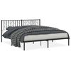 vidaXL Bettgestell mit Kopfteil Metall Schwarz 180x200 cm