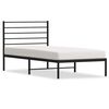 vidaXL Bettgestell mit Kopfteil Metall Schwarz 90x200 cm