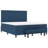vidaXL Boxspringbett mit Matratze mit Kopfteil Blau 180 x 200 cm Stoff