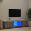 vidaXL TV-Schrank mit LED-Leuchten Grau Sonoma 140x40x36 cm