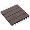vidaXL Terrassenfliese 3D-Design 11 pcs Dunkelbraun 30 x 30 cm WPC
