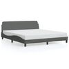 vidaXL Bettgestell "Dover" Dunkelgrau 180x200 cm Stoff