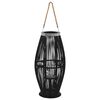 vidaXL H&auml;ngender Kerzenleuchter Bambus Schwarz 60 cm