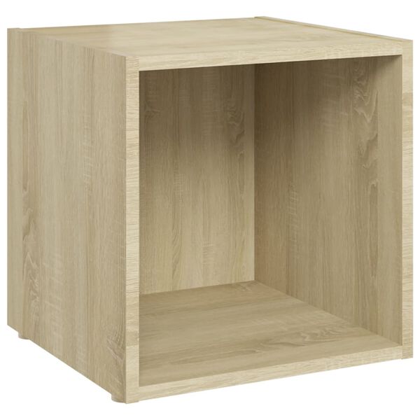 vidaXL 3-tlg. TV-Schrank-Set Sonoma-Eiche Holzwerkstoff