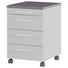 Germania Rollschrank GW-Profi 2.0 42x49x61 cm Hellgrau und Graphit