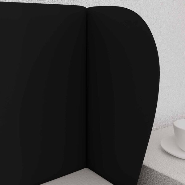 vidaXL Kopfteil Ohr Schwarz 40 x 23 x 6 cm PVC