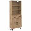 vidaXL Highboard 2 stk. Artisan-Eiche 69,5 x 34 x 180 cm