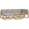 vidaXL Outdoor-Sofagarnitur mit Kissen 7 pcs Wei&szlig; und Hellgrau