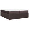 vidaXL Boxspringbett mit Matratze Dunkelbraun 200x200 cm Stoff