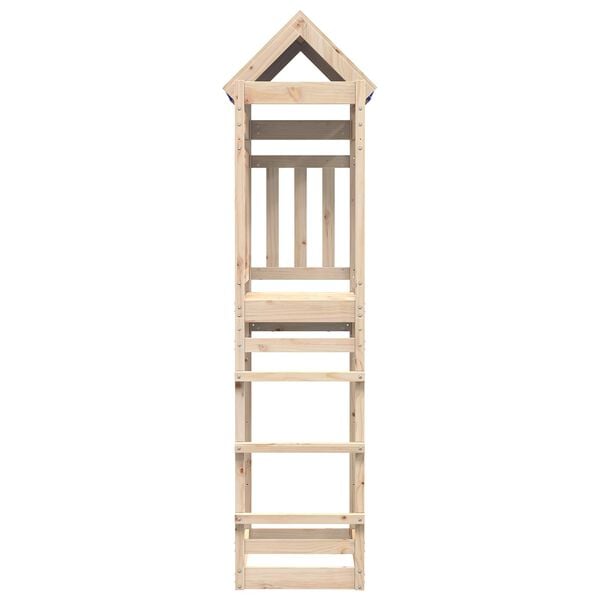 vidaXL Spielturm Braun 85 x 52,5 x 239 cm Massives Kiefernholz