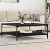vidaXL Couchtisch Schwarz Eichen-Optik 100 x 100 x 40 cm Holzwerkstoff