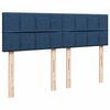 vidaXL Boxspringbett mit Matratze Blau 140x200 cm Stoff