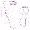 vidaXL Esstischbeine X-Form 2 Stk. Wei&szlig; 70x(72-73) cm Stahl