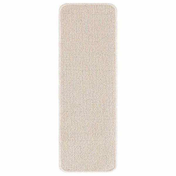 vidaXL Rutschfeste Treppenmatten 15 pcs Creme 60 x 25 cm PP