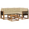vidaXL Outdoor-Sofagarnitur 5 stk. Natur und Beige