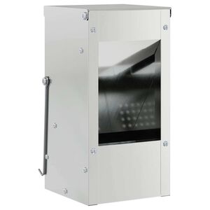 vidaXL Kaninchenf&uuml;tterer Silber 12,5 x 12,5 x 25 cm Verzinkter Stahl