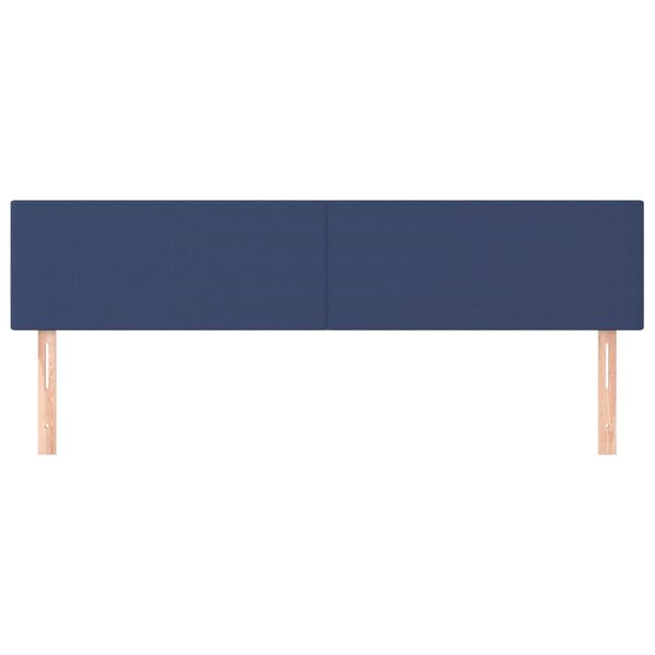vidaXL Kopfteile Blau 200x5x78/88 cm Stoff