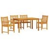 vidaXL Garten Essgruppe 5 Stk. Braun Massivholz Akazie