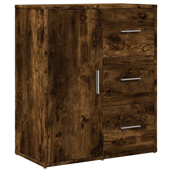 vidaXL Sideboards 2 Stk. Räuchereiche 60x31x70 cm Holzwerkstoff