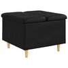 vidaXL Ottoman mit Stauraum Schwarz 60 x 60 x 45 cm Kunstleder