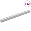 vidaXL Kleiderstange 12 stk. Silber 371,5 x 15 x 29 mm