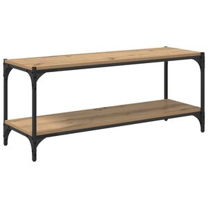 vidaXL TV-Schr&auml;nk 2 Ebenen 100x33x41cm Verbundholz und Eisen