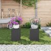 vidaXL Pflanzenst&auml;nder 2 pcs Schwarz 24 x 24 x 35 cm Stahl