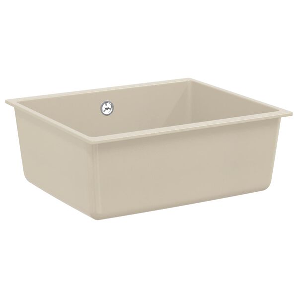 vidaXL Waschbecken Beige 530 x 460 mm 80% Quarz und 20% Harz