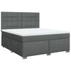 vidaXL Boxspringbett mit Matratze Dunkelgrau 180x200 cm Stoff