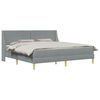 vidaXL Bettgestell mit Matratze Hellgrau 200 x 200 cm Polyester