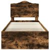 vidaXL Bettrahmen Ger&auml;ucherte Eiche 90 x 200 cm Massives Kiefernholz
