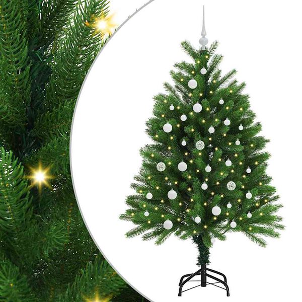 vidaXL Weihnachtsbaum mit 150 LEDs mit Ständer Grün 120 cm PE