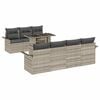 vidaXL Gartensofa-set 8 Stk. Hellgrau Poly-Rattan