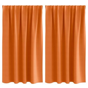 vidaXL Verdunkelungs-Vorh&auml;nge mit Ringen 2 stk. Helles Orange