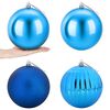 vidaXL Weihnachtskugel-Set XXL 4 stk. Blau &Oslash; 20 cm Kunststoff