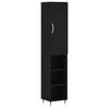 vidaXL Highboard Schwarz 34,5x34x180 cm Holzwerkstoff