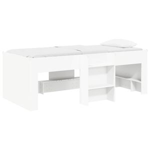 vidaXL Hochbett f&uuml;r Kinder Wei&szlig; 98,5 x 200 cm Holzwerkstoff