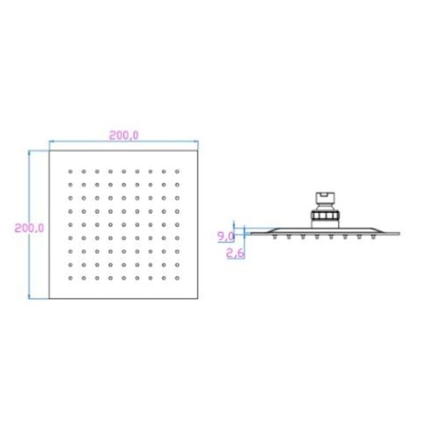 SCHÜTTE Kopfbrause STRASBOURG Edelstahl